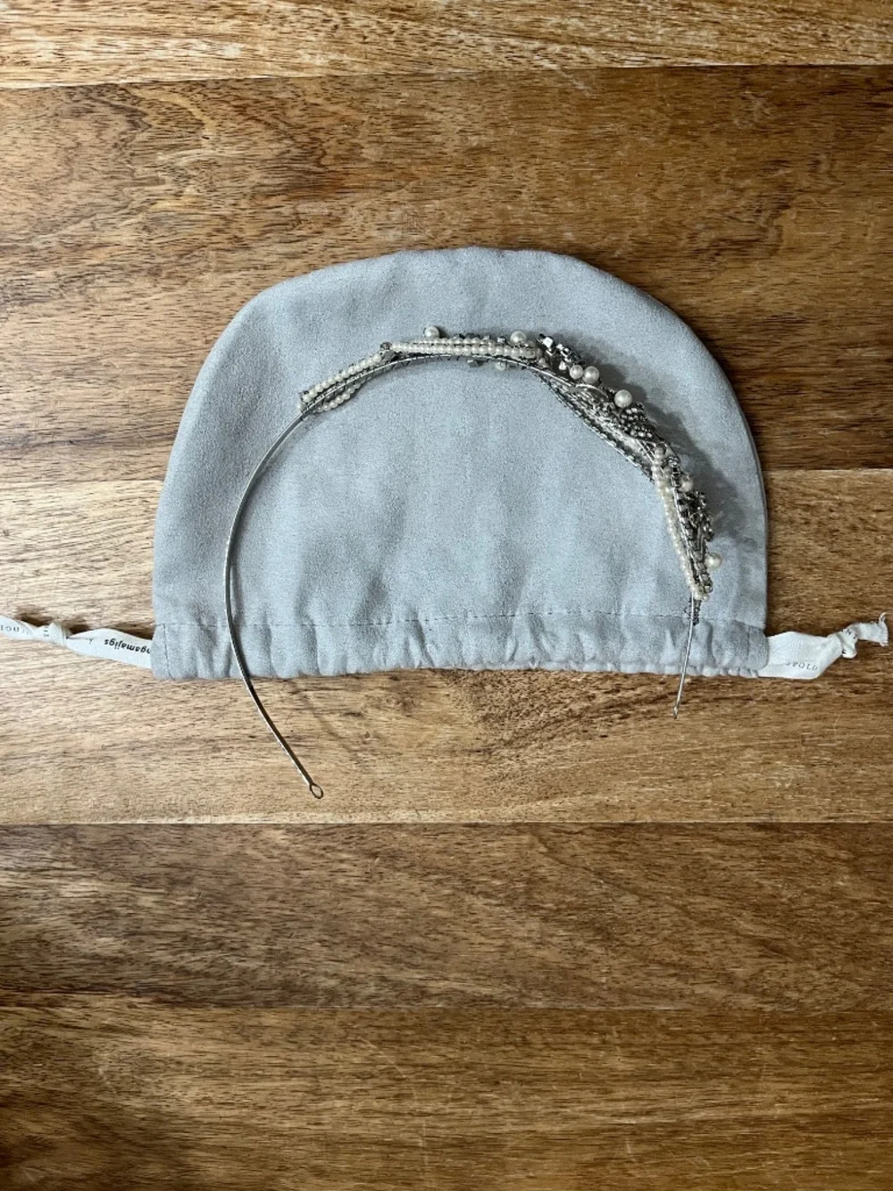 BHLDN Bridal Rhinestone & Pearl Headband